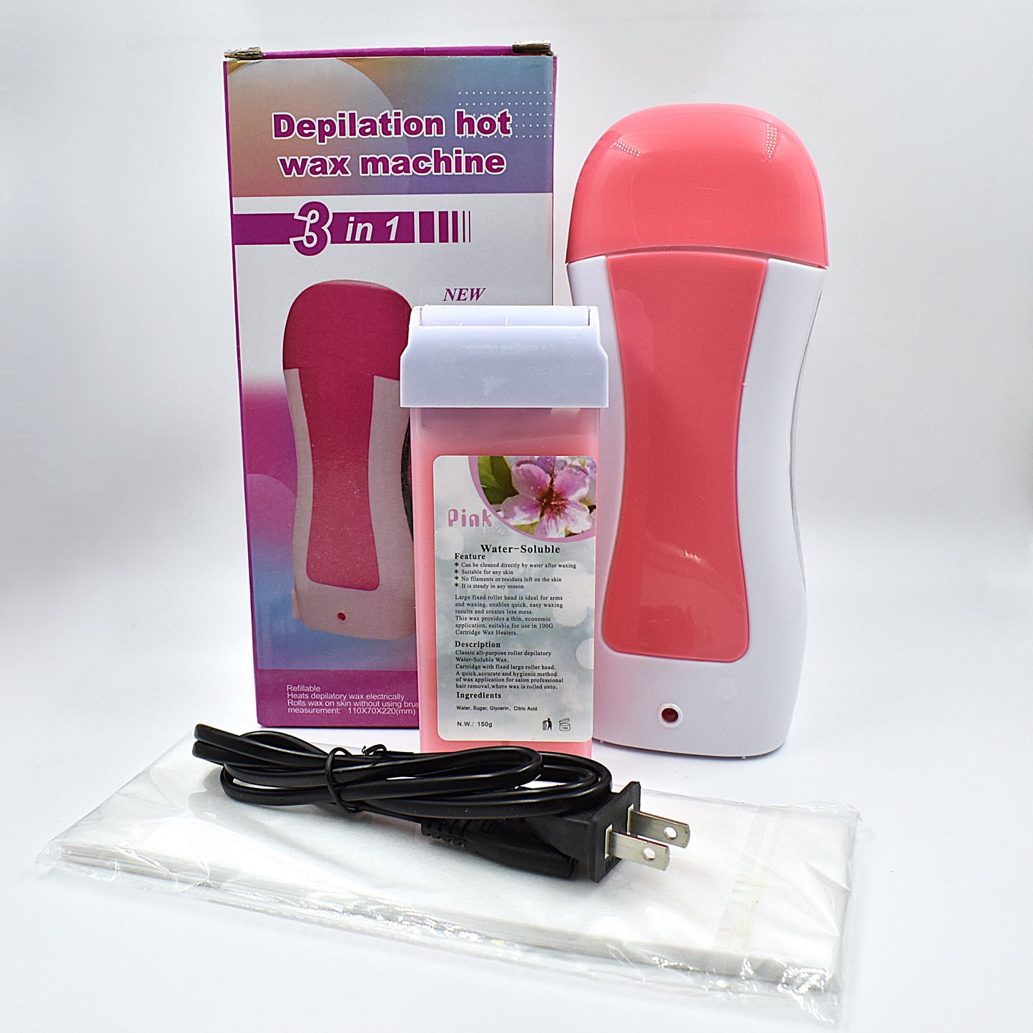 Cera Depilatoria Roll-On Premium + Calentador: depilación en casa, fácil y con acabado más parejo