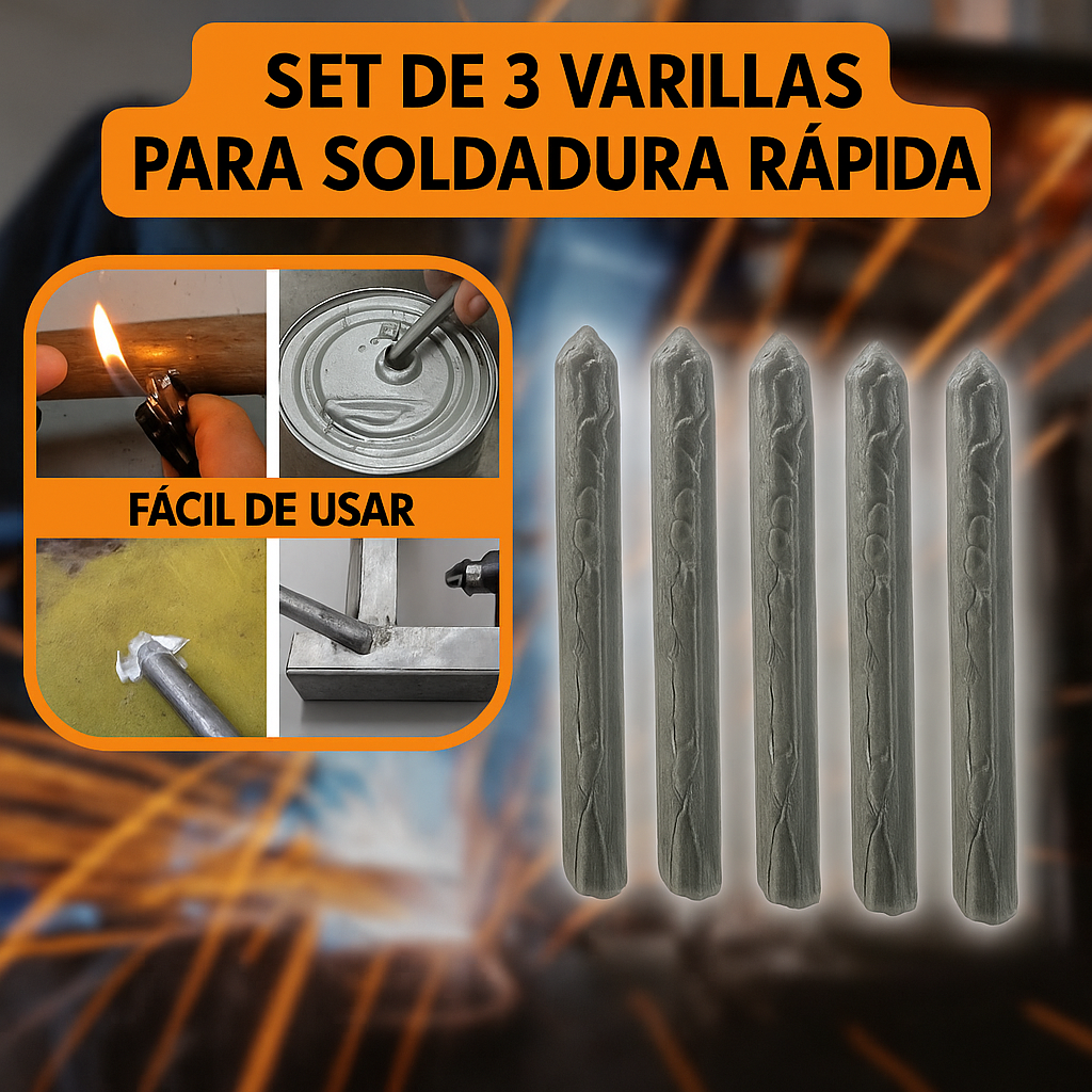 Tijes de Soldadura Miximo™ — Repara metales fácil, rápido y sin equipo profesional