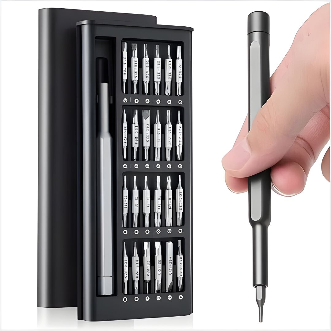 Set de Destornilladores de Precisión 24 en 1 – La Herramienta Compacta para Todas tus Reparaciones