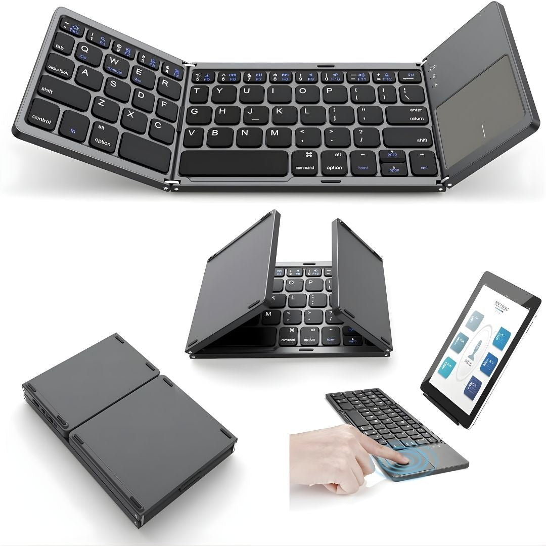 teclado plegable Bluetooth con touchpad