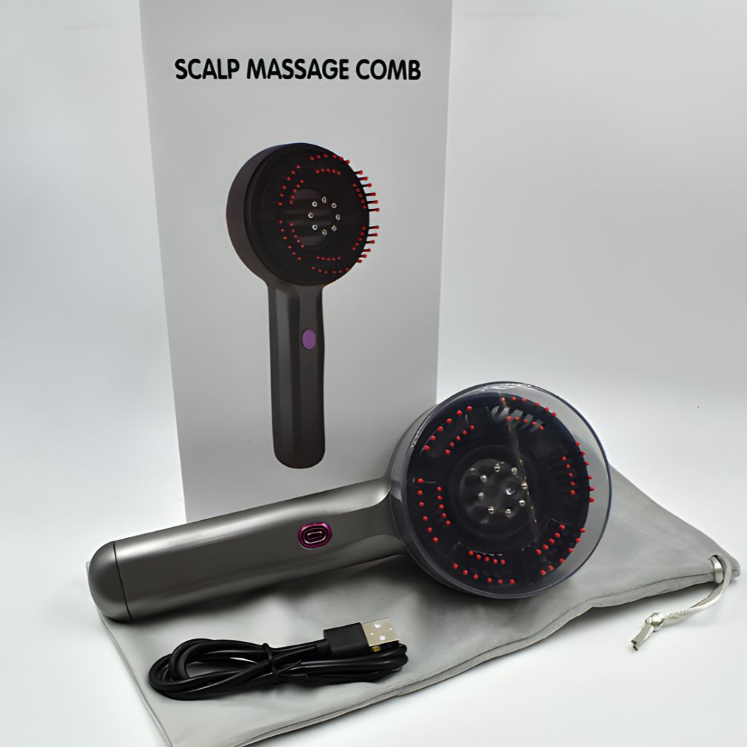 Cepillo Masajeador Capilar con Luz LED – Relaja tu cuero cabelludo y cuida tu cabello en minutos