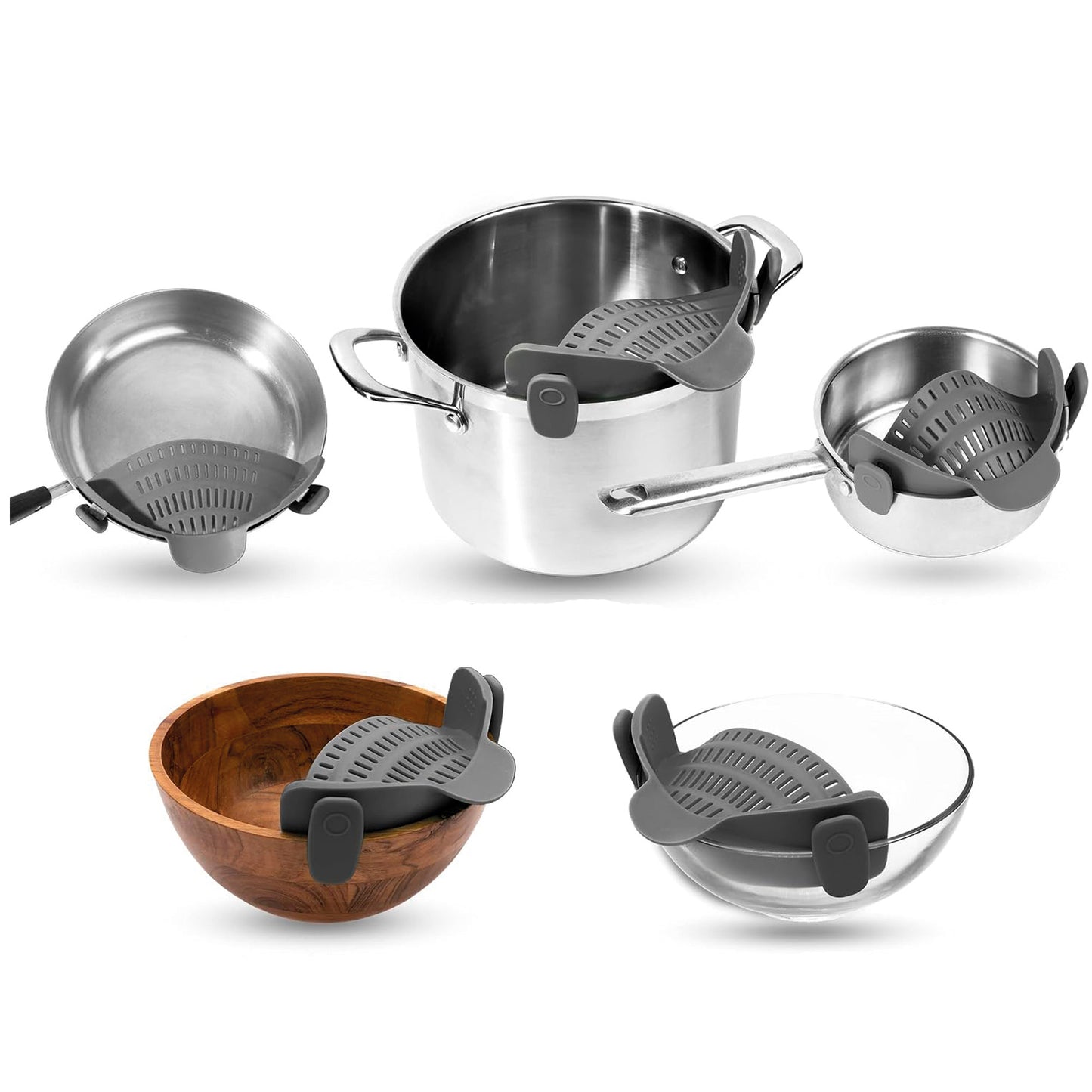 Colador de Silicona Ajustable – Cocina Fácil, Rápida y Sin Desorden