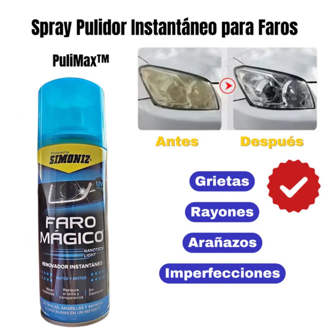 PuliMax | Spray Pulidor Instantáneo para Faros