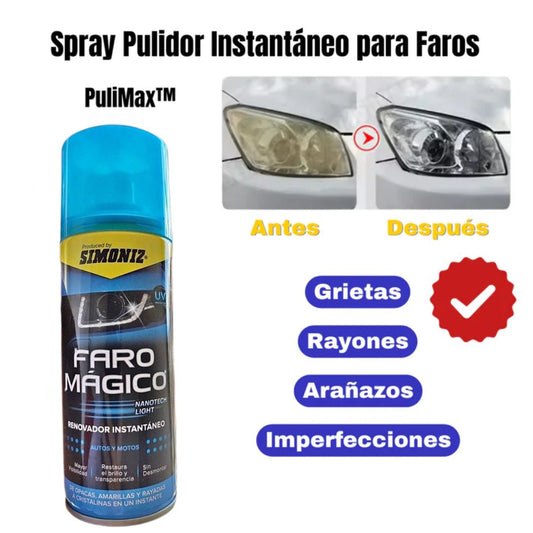 PuliMax | Spray Pulidor Instantáneo para Faros