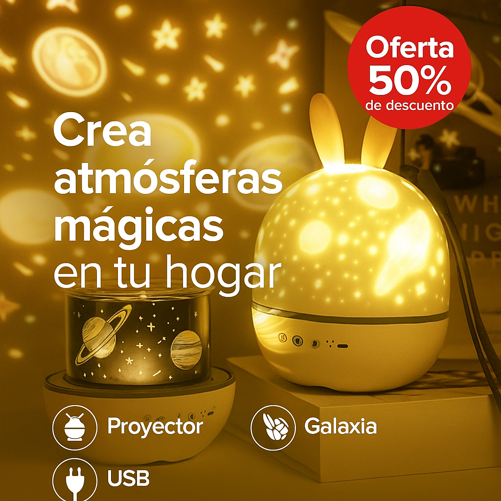 Proyector de Cielo Estrellado™ – Convierte tu habitación en un universo lleno de luz y calma