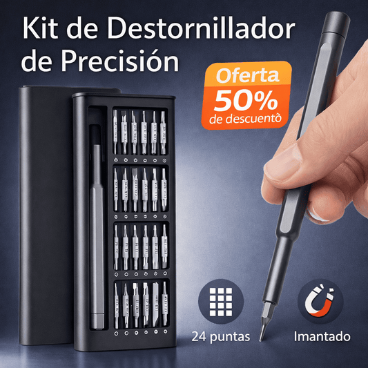Set de Destornilladores de Precisión 24 en 1 – La Herramienta Compacta para Todas tus Reparaciones