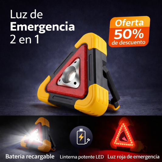 Triángulo de Carretera LED Recargable – Señaliza y Hazte Visible en Emergencias