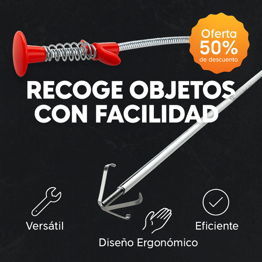 Serpiente Desatascadora 360° — Libera cualquier desagüe en minutos