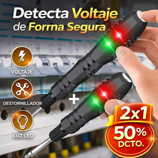 Probador Eléctrico Inteligente 2 en 1 – Detecta Voltaje y Fallas en Segundos