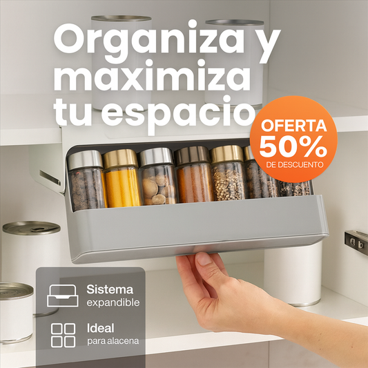 SpiceCaddy™ – El organizador giratorio que transforma tu cocina al instante