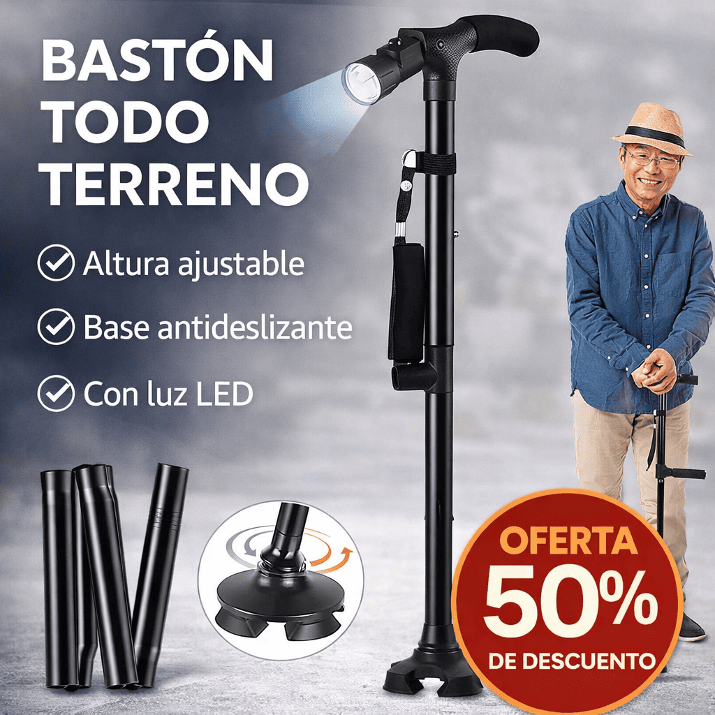 Bastón plegable - Más estabilidad y seguridad en cada paso