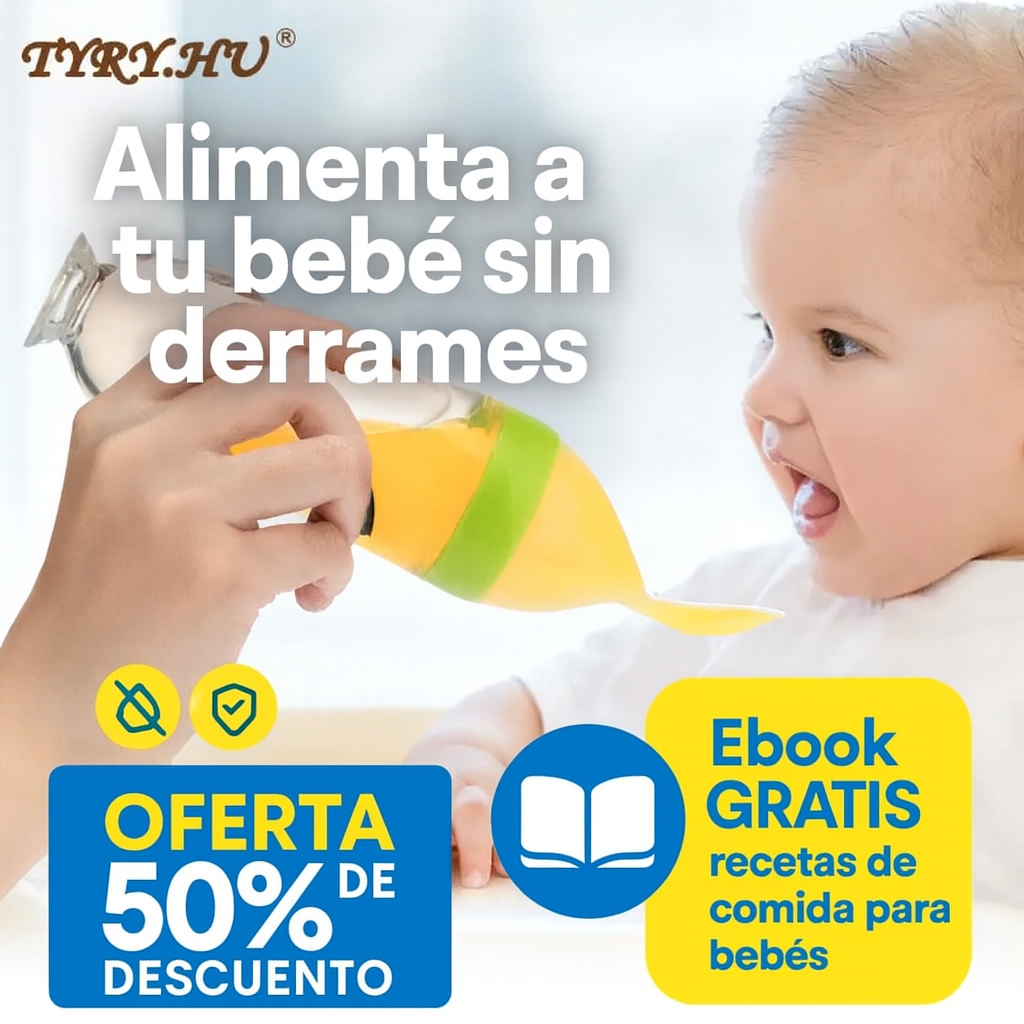 Cucharita Dispensadora TYRY.HU® – Alimentación fácil, limpia y sin estrés