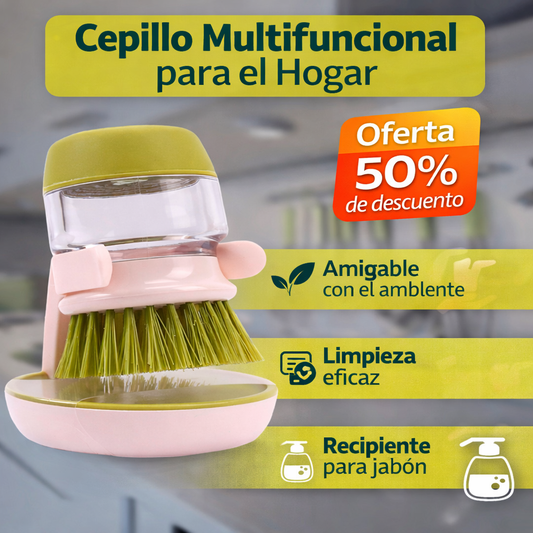 Cepillo Dispensador de Jabón – Lava Más Rápido y con Menos Esfuerzo