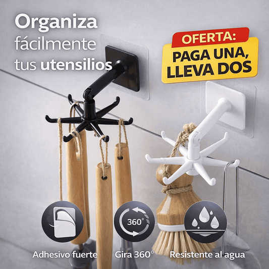 Ganchos Multiusos 360° – Organización Fácil sin Taladros