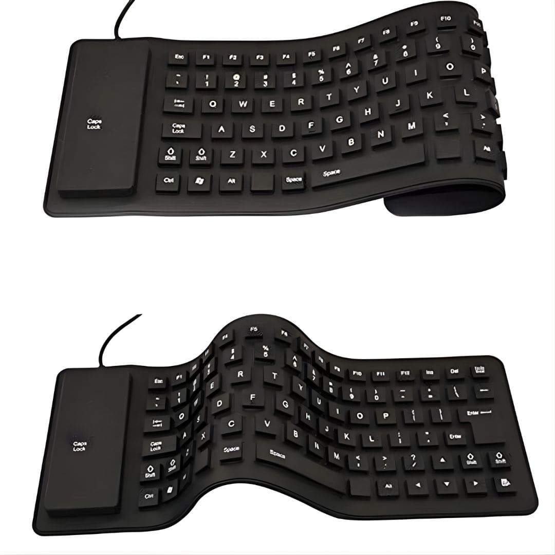 Teclado Flexible de Silicona USB – Portabilidad y Comodidad para Trabajar en Cualquier Lugar