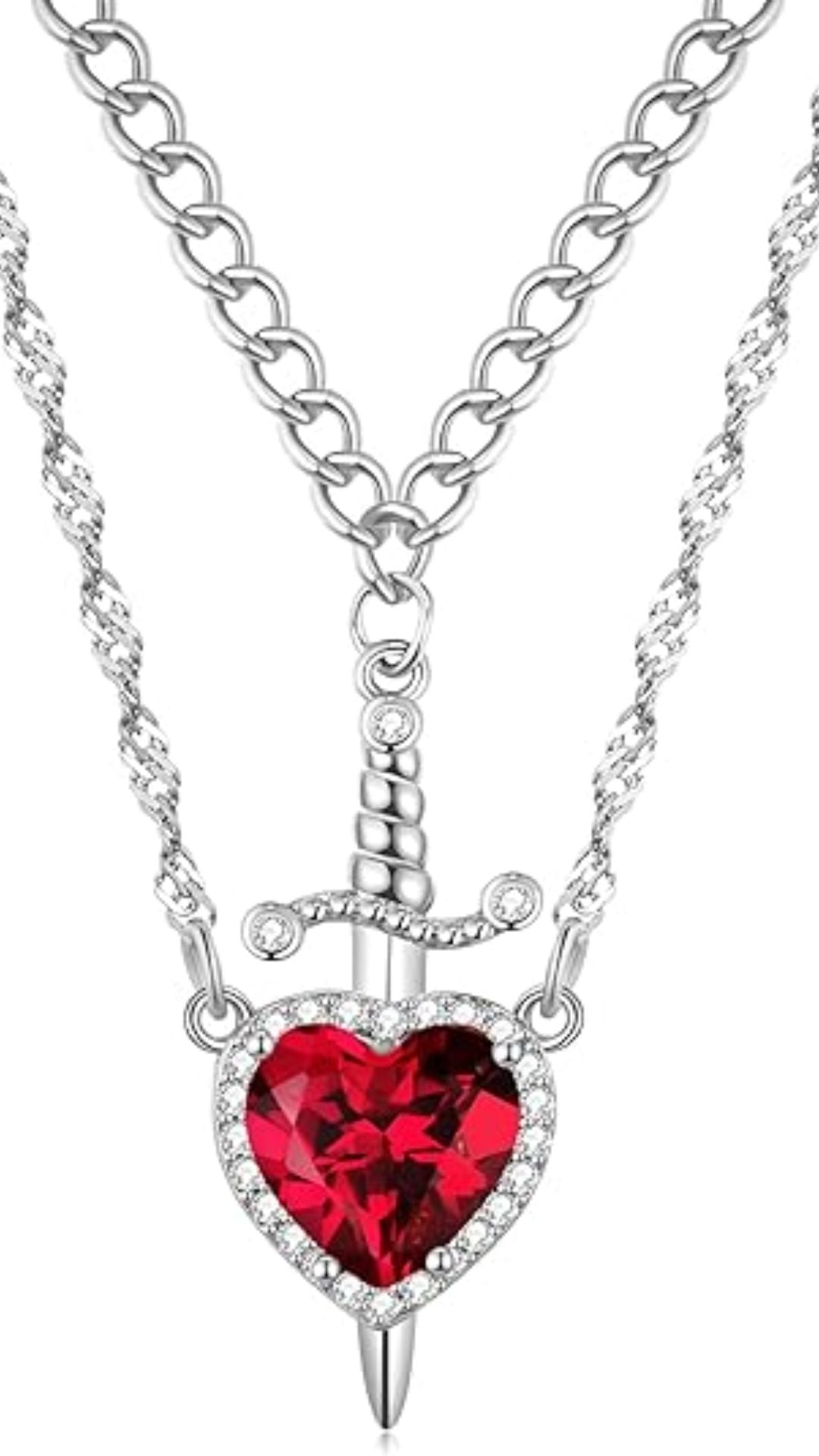 COLLAR CORAZÓN & ESPADA - El símbolo perfecto de amor, protección y conexión eterna