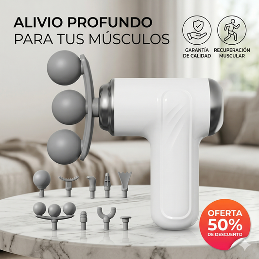 Pistola de Masaje Muscular – Relajación y Bienestar en Minutos